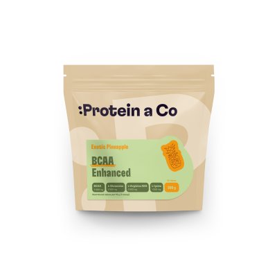 Protein&Co BCAA ENHANCED – komplex aminokyselin 500 g, Exotic pineapple