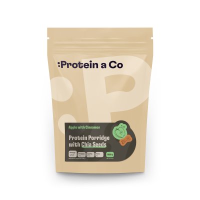 Protein&Co Proteinové kaše s chia 1600 g Jablko se skořicí