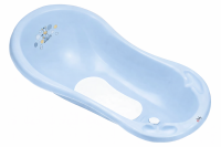 Maltex Dětská vanička Zebra s výpustem a protiskluzovou podložkou, 84 cm - modrá
