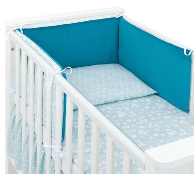 Mamo Tato Mantinel s povlečením do postýlky, 3D sada, Nature/velvet,, 135x100 cm