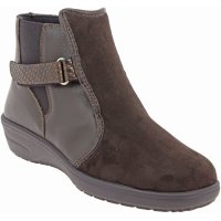 PodoWell Dámská zdravotní polokozačka SYRIELLE hnědá, velikost: 39