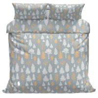 Povlečeme vše Bavlněné povlečení Stromky šedé 140x200, 70x90 cm