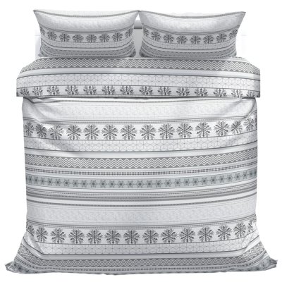 Povlečeme vše Bavlněné povlečení Šedá zima 140x200, 70x90 cm