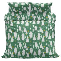 Povlečeme vše Bavlněné povlečení Stromky zelené 140x200, 70x90 cm