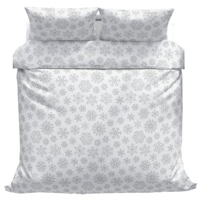 Povlečeme vše Bavlněné povlečení Sněhové vločky 140x200, 70x90 cm
