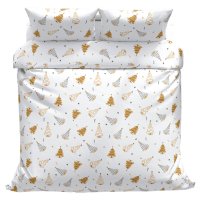 Povlečeme vše Bavlněné povlečení Stromky zlaté 140x200, 70x90 cm