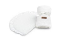 SENSILLO Sada ke křtu, 2D - deka, polštářek - bílá