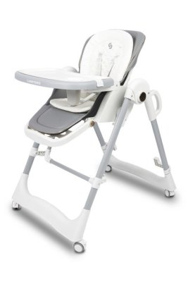 Caretero Jídelní židlička Nesto - šedá, bílá