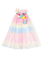 Souza! dětský kostým - plášť jednorožce s čelenkou a hůlkou - 5-7 let