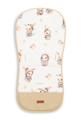 SENSILLO Vložka do kočárku, mušelín, Králičci, béžová