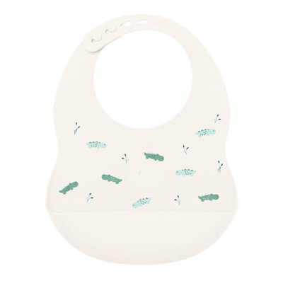 Nattou Bryndák silikonový se zapínáním bílý bez BPA