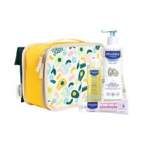 Mustela Kosmetická taška Vanity Pastel s produkty péče o miminko 3 ks