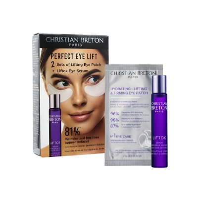 Christian Breton Liftox Sada na oči pro lifting sérum a polštářky 15 ml + 2 ks