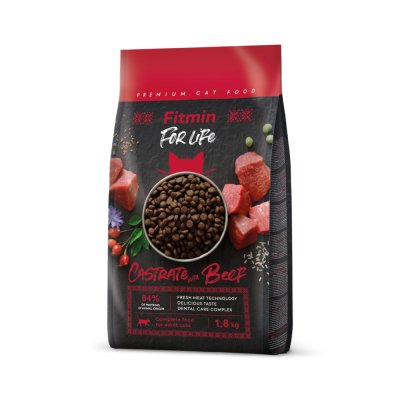 Fitmin For Life Beef krmivo pro kastrované kočky 1,8 g