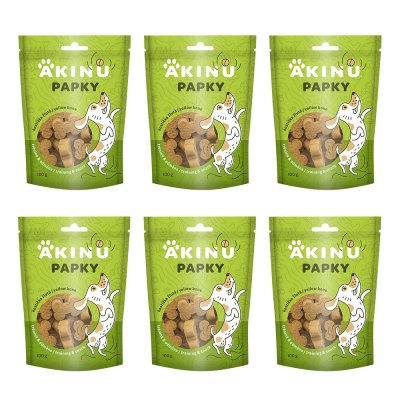 Akinu PAPKY Kostička žlutá pamlsek pro psy 6 x 100 g