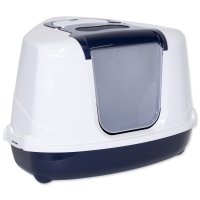 MAGIC CAT Toaleta Jumbo s krytem rohová modrá 59x45x39cm