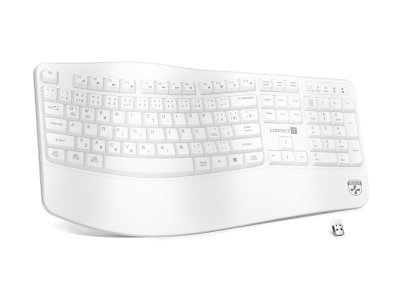 Connect IT For Health CZ + SK verze ergonomická klávesnice bílá