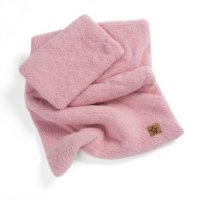 Baby Nellys 2D sada polštářek a peřinka Boucle 35x30cm + 55x75cm - pudrově růžová