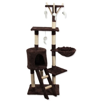 MAGIC CAT Odpočívadlo Mia s hračkami hnědé 35x50x140cm