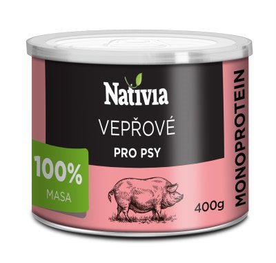Nativia konzerva vepřová svalovina 400 g