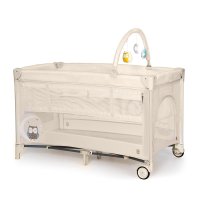 Asalvo COMPLET DUO cestovní postýlka s druhým dnem a hrazdičkou, owl