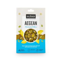 Olymp Zelené olivy s peckou s citrónem a bylinkami vakuované 250 g