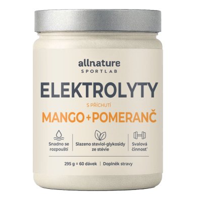 Allnature Sportlab Elektrolyty mango + pomeranč 295 g