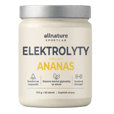 Allnature Sportlab Elektrolyty ananas 274 g