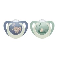 NUK First Choice Night Dudlík 6–18m box 2 ks hippo/koala