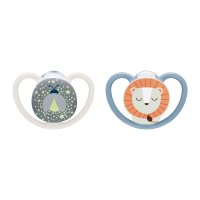 NUK Perfect Match Air Night Dudlík 0–6m box 2 ks firefly/lion
