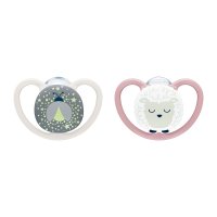 NUK Perfect Match Air Night Dudlík 6–18m box 2 ks firefly/sheep