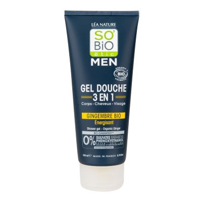 SO’BiO étic Men Sprchový gel 3v1 Energizující zázvor BIO 200 ml