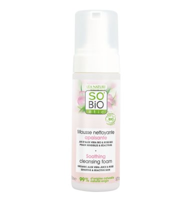 SO’BiO étic Čisticí zklidňující pěna Aloe vera BIO 150 ml