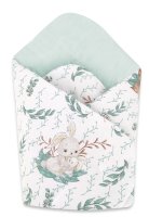 Baby Nellys Novorozenecká zavinovačka, LULU natural, mátová