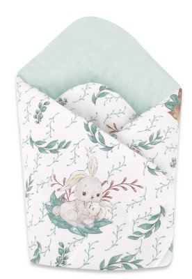 Baby Nellys Novorozenecká zavinovačka, LULU natural, mátová