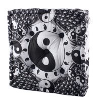 Dini Meditační polštář JIN - JANG, barva bílá/černá