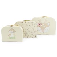 Bieco Sada tří kartonových kufříků - koloušek Ella - vintage flowers