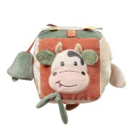 Babyono Senzorická textilní kostka Cow Bingo