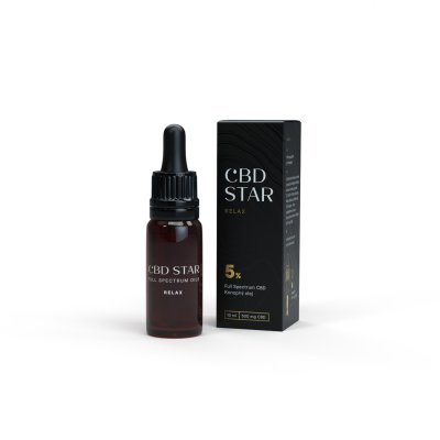 CBD STAR CBD Relax olej 5 % Full Spectrum CBD, 10 ml