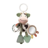 Babyono Závěsná senzorická hračka na kočárek a postýlku, Cow Bingo
