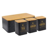 Haus Roland Chlebník + 3 dózy, černý, zlatý dekor