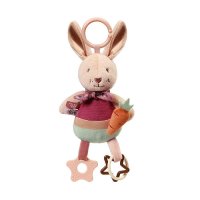 Babyono Závěsná senzorická hračka Rabbit Karo – chrastítko, kousátko