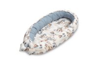 SENSILLO Hnízdečko, kokon pro miminko mušelín, Dráček jeans