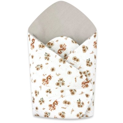 Miminu Novorozenecká zavinovačka, bavlna, Kačenky - bílá, béžová