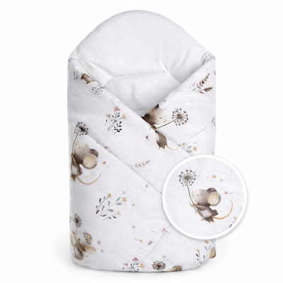 Baby Nellys Zavinovačka pro miminko Klasik Malá myška, bílá/béžová