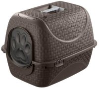 BAMA Kočičí krytá toaleta PRIVE, hnědá