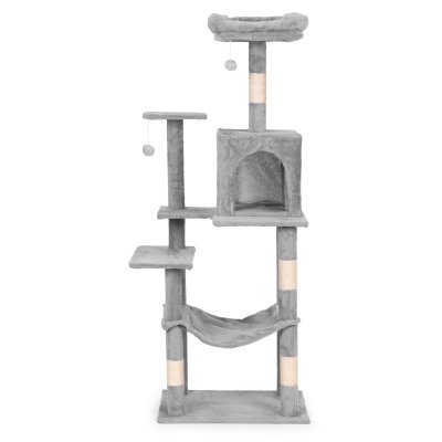 PETSI Velké škrabadlo pro kočku 146 cm - šedé