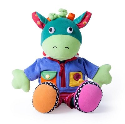 Miniland Plyšová vzdělávací hračka Kamarád Moggy, zelený