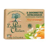 Le Petit Olivier Extra jemné mýdlo Pomerančový květ 2x100 g