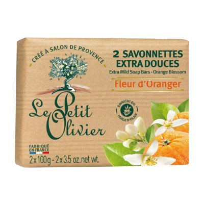 Le Petit Olivier Extra jemné mýdlo Pomerančový květ 2x100 g